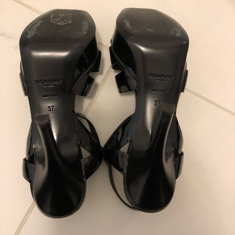 Lightly used YSL patent leather platform sandals - Picture 5 of 7